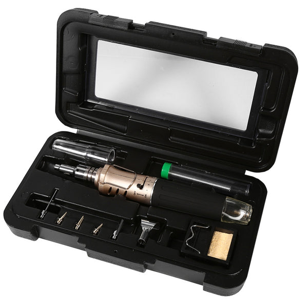 Professional 10 in 1 Butane Gas Soldering Iron Automatic Ignition Welding Tool Portable Kit