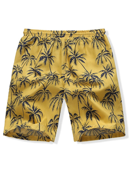 Coconut Tree Print Board Shorts