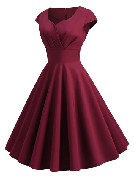 Sweetheart Neck Vintage Fit and Flare Dress