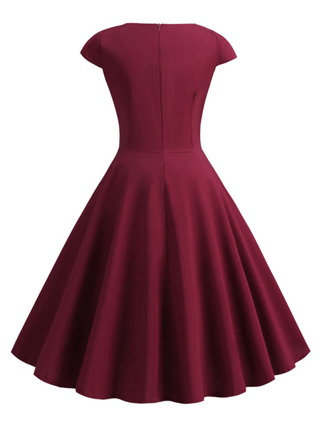 Sweetheart Neck Vintage Fit and Flare Dress