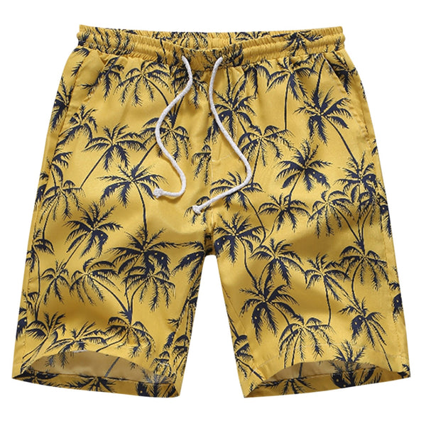 Coconut Tree Print Board Shorts