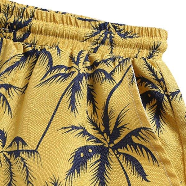 Coconut Tree Print Board Shorts