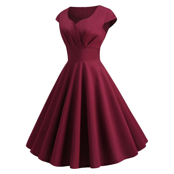 Sweetheart Neck Vintage Fit and Flare Dress