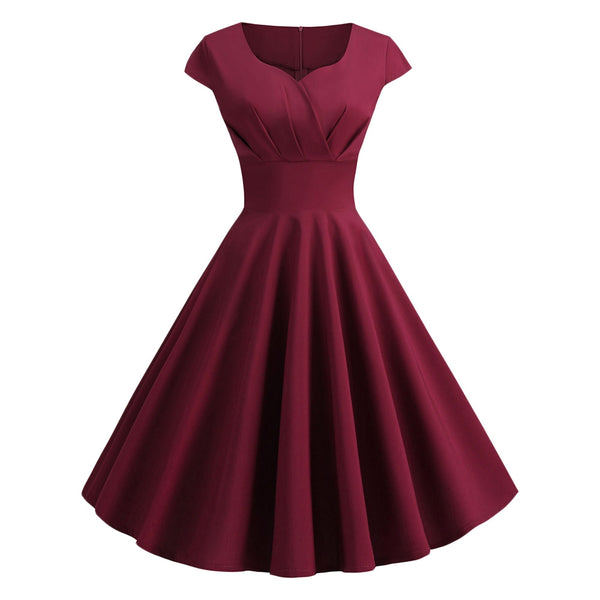 Sweetheart Neck Vintage Fit and Flare Dress