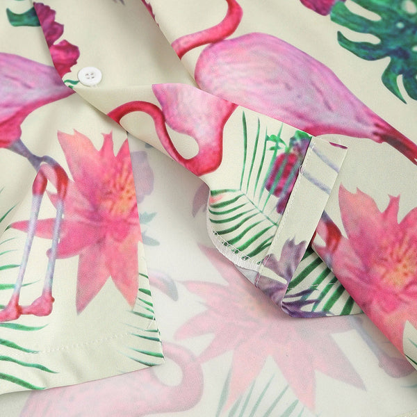 Animal Fruit Print Short Sleeves Shirt For Men