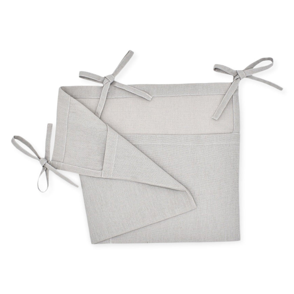 HT - 332 Linen Baby Nursery Storage Bag Multi-functional Bed Organizer 2 Pockets for Diapers Toys