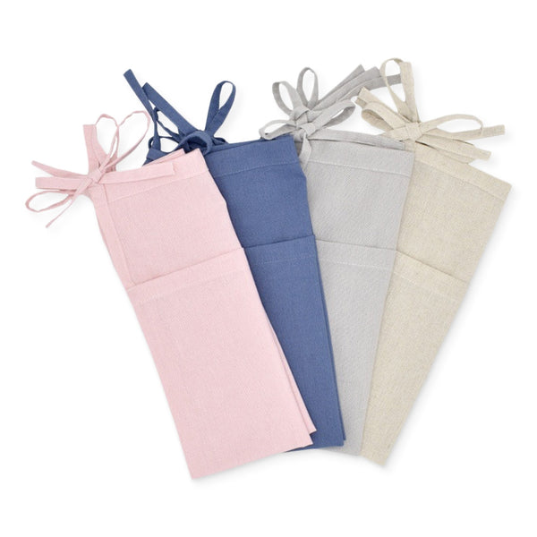 HT - 332 Linen Baby Nursery Storage Bag Multi-functional Bed Organizer 2 Pockets for Diapers Toys