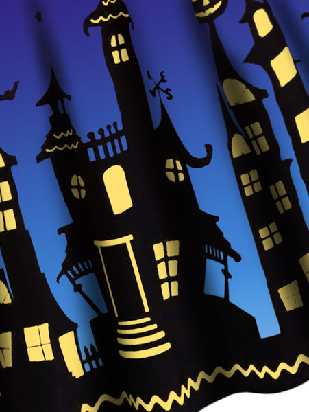 Plus Size Striped Halloween Flare Women Dress