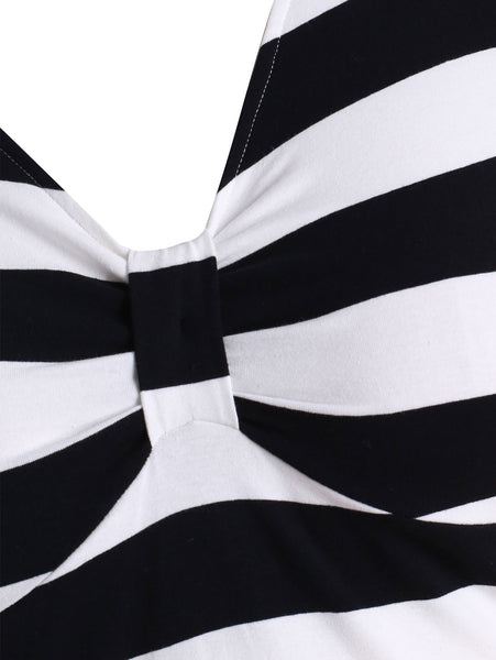 Plus Size Striped Halloween Flare Women Dress