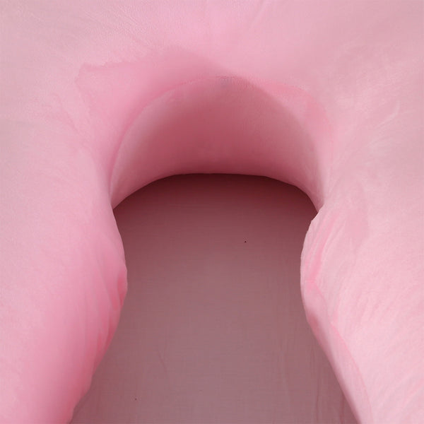 Crystal Velvet U Shape Maternity Sleeping Support Pillow for Side Sleeper Pregnant Women