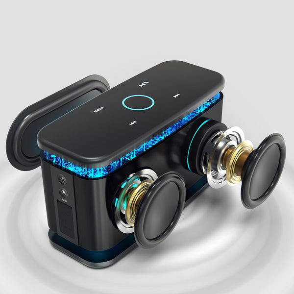 DOSS Stereo Sound Deep Bass 20H Playtime with LED Light SoundBox Plus Bluetooth Portable Wireless Speaker