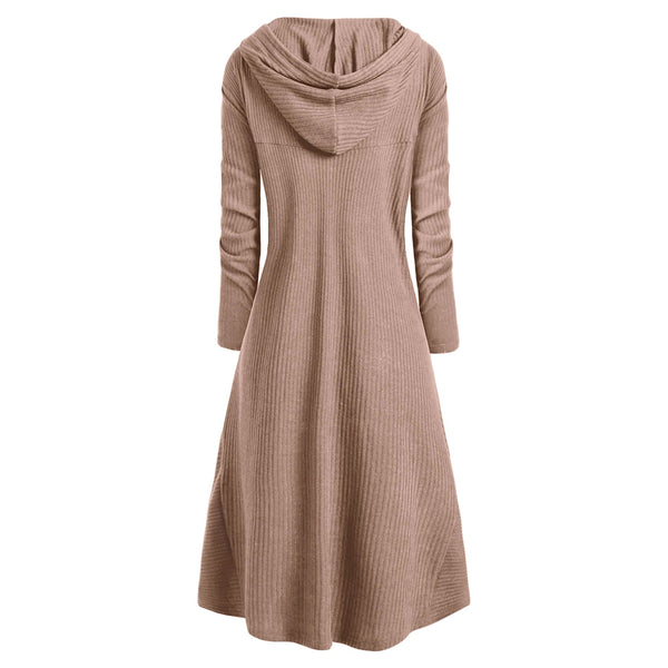 Hooded High Low Drop Shoulder Longline Sweater