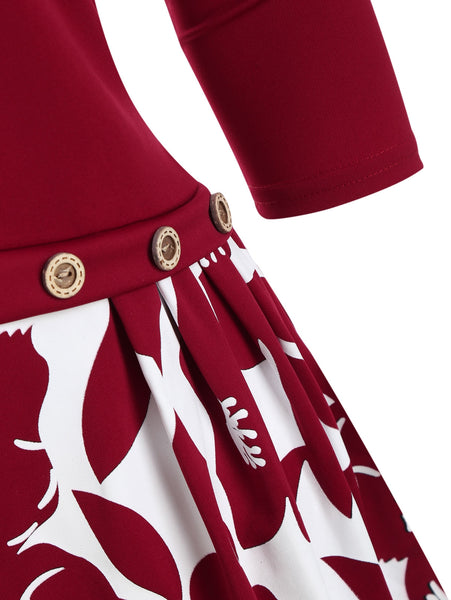 Button Embellished Floral Longline T-shirt