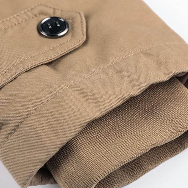 Faux Fur Lined Waist Drawstring Cargo Jacket