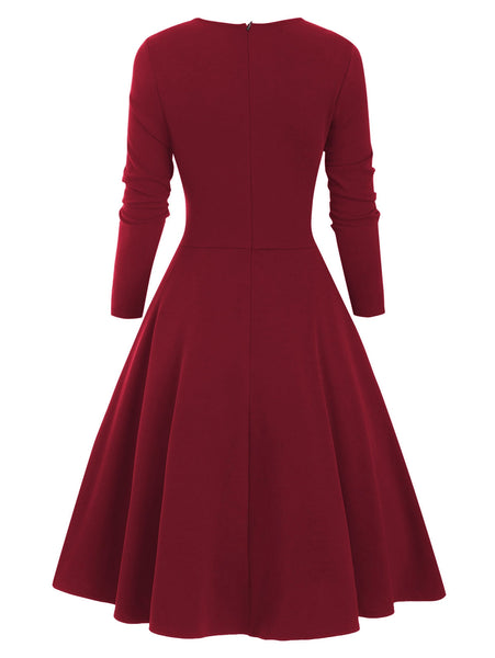 Plaid Button Embellished Bowknot Sweetheart Dress for Women