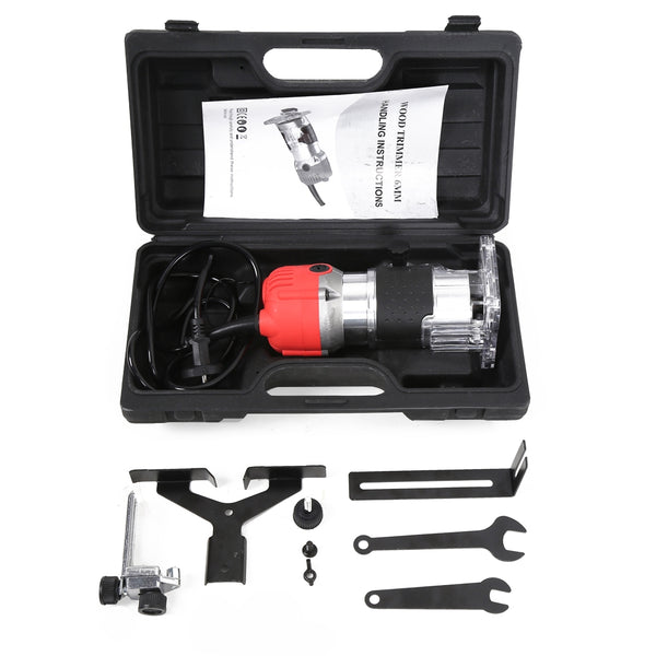 800W Woodworking Electric Trimming Machine Engraving Electromechanical Wood Milling Slotting Machine