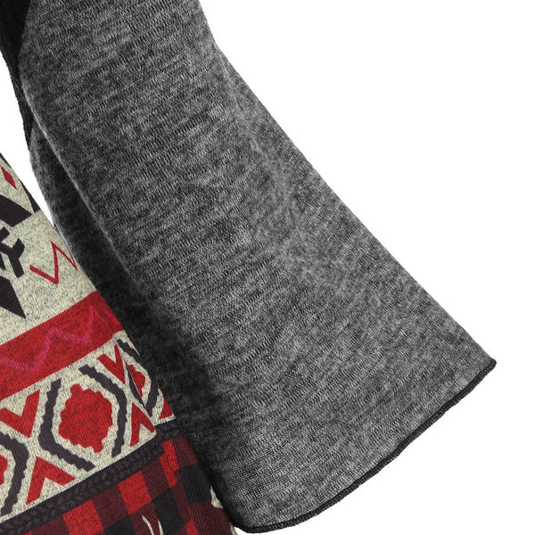 Christmas Elk Hooded Flippy Hem Knitted Dress