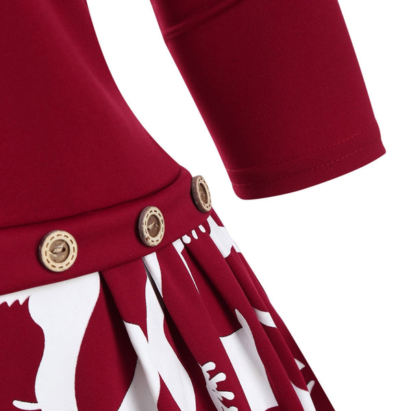 Button Embellished Floral Longline T-shirt