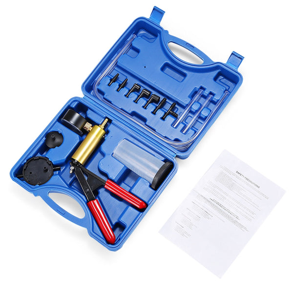 Brake Fluid Bleeder Vacuum Pistol Pump Manual Hand Held Tester Kit